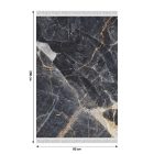 RENOX 1 fekete márvány mintás szőnyeg - 80x200