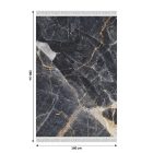 RENOX 1 fekete márvány mintás szőnyeg - 160x230