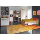 komód 1D1S, fehér/tölgy sonoma, TEYO