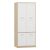 4- ajtós akasztós szekrény, fehér/tölgy sonoma, TEYO