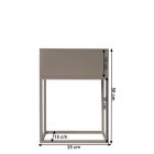 INDIZE  typ 2 fém virágtartó - barna