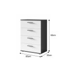 METRIS TYP4 komód - szürke