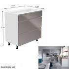 AURORA D80S3 alsószekrény - szürke