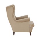 RUFINO fülesfotel dió lábbal - bézs