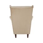 RUFINO fülesfotel dió lábbal - bézs