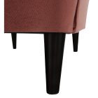 RUFINO fülesfotel dió lábbal - rózsaszín