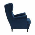 RUFINO fülesfotel dió lábbal - kék