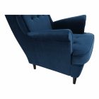 RUFINO fülesfotel dió lábbal - kék