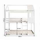 Montessori emeleteságy, fehér, 90x200, ATRISA