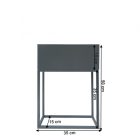 INDIZE  typ 2 fém virágtartó - szürke