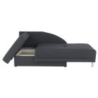 Kinyitható kanapé, szürke-fekete szövet, balos, LAUREL