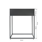 INDIZE  typ 3 fém virágtartó - szürke