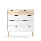 Komód, tölgy sonoma/fehér, OSLO 75456