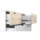 Komód, tölgy sonoma/fehér, OSLO 75456