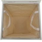 Szennyestartó kosár, lakkozott, banbusz/féher/bézs, BASKET
