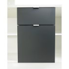 íróasztal, fehér/szürke, DALTON 2  NEW VE 02