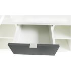 íróasztal, fehér/szürke, DALTON 2  NEW VE 02