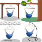 Függő hintafotel, piros, NIKOLO NEW