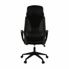 TAXIS irodai szék fejtámlával/kartámassszal - fekete