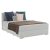 Boxspring típusú ágy 140x200, világosszürke, FERATA KOMFORT