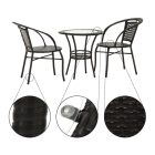 Kerti rattan szett 1+2, barna, LASAN