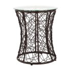 Salmar műrattan üvegasztal (barna)