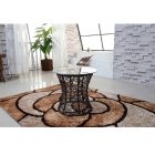 Salmar műrattan üvegasztal (barna)