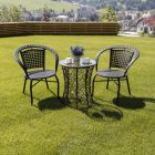 Salmar műrattan üvegasztal (barna)