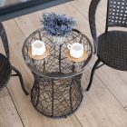 Salmar műrattan üvegasztal (barna)