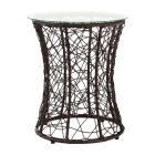 Salmar műrattan üvegasztal (barna)