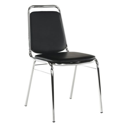 Zeki rakásolható iroda szék - fekete