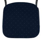 Szék, rakásolható, kék anyag/szürke váz, JEFF 3 NEW