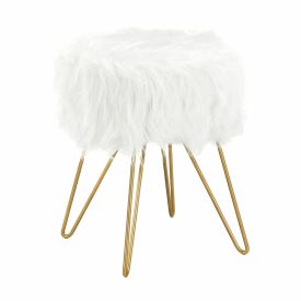 Puff, fehér/arany, JAMINA