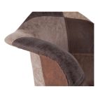 Dizájnos fotel, patchwork/bükk, TERST
