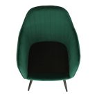 Dizájnos fotel, smaragd Velvet anyag, ZIRKON