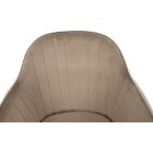 Dizájnos fotel, szürkésbarna Taupe Velvet anyag, ZIRKON