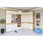 Komód TYP 4, wotan tölgy/fehér, CYRIL