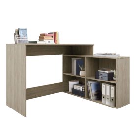Korner new sarok pc-asztal polcokkal - tölgy