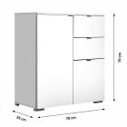 MIRANDA typ 2 komód - fehér