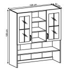 LAYLA K120 vitrines szekrény/szürke
