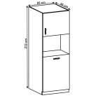 LAYLA D60P szekrény beépíthető sütőhöz/ szürke