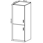 LAYLA D60ZL hűtőgép szekrény/szürke-balos