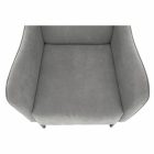 Kényelmes fotel, szürke/fekete, BREDLY