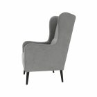 Kényelmes fotel, szürke/fekete, BREDLY