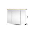 TOSKANA tükrös faliszekrény - fehér