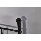 Fém kanapé - egyszemélyes ágy, fekete, 90x200, ROZALI