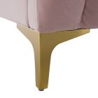 Ágy, rózsaszín/ gold arany króm, 140x200, KAISA