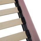 Ágy, rózsaszín/ gold arany króm, 140x200, KAISA