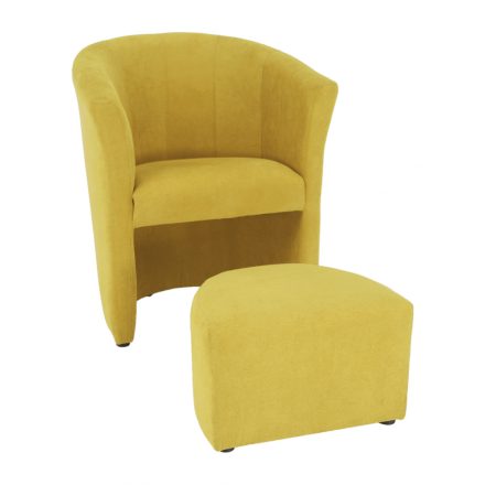 ROSE  fotel és puff - sárga