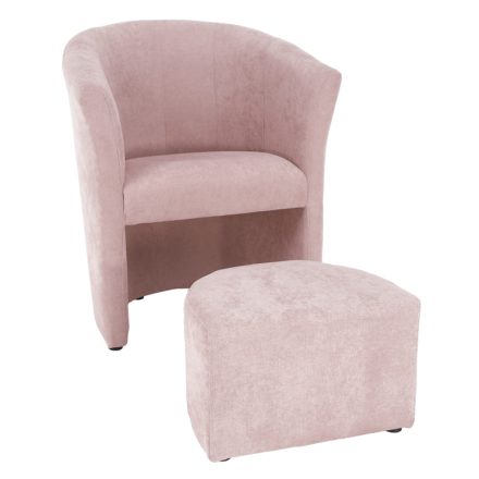 ROSE  fotel és puff - rózsaszín
